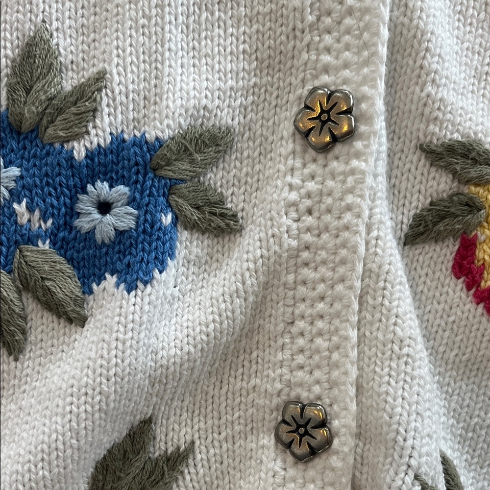 Northern Reflection Floral Knit Vest XL - Picture 9 of 9